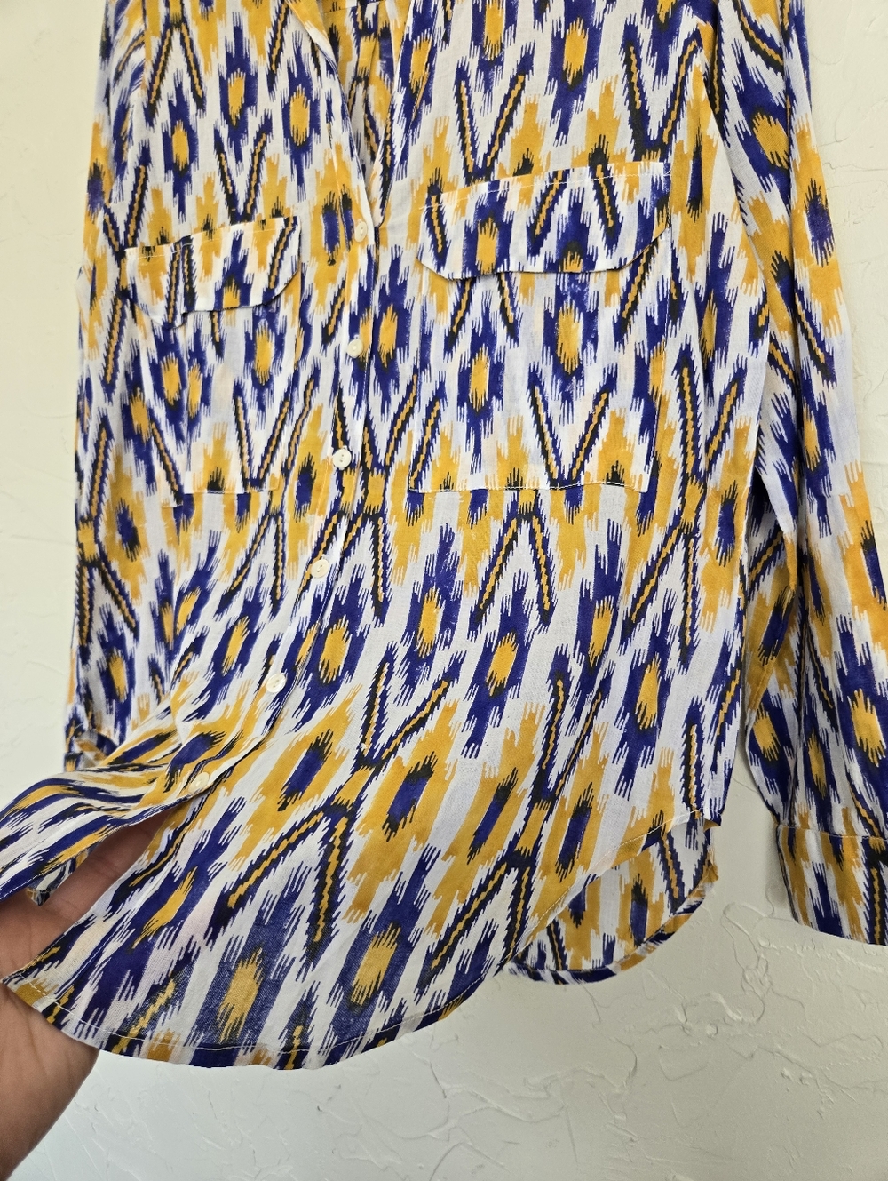 Roberta Roller Rabbit Blue Yellow Patterned Block… - image 3